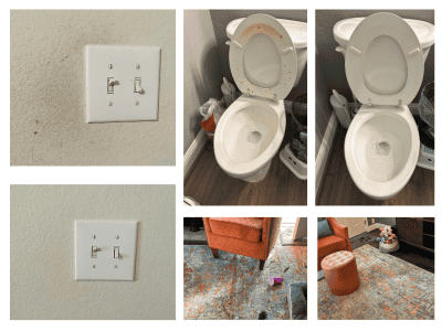 Deep Cleaning vs Regular Cleaning- Before and after pictures of deep cleaned surfaces