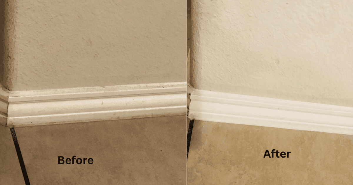 How to clean dirty baseboards.