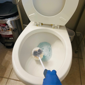 H ow to Clean Toilet Bowl -use a toilet brush to clean inside the bowl