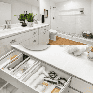 7 Simple ideas on How to Organize a small Bathroom easily 1 How to Organize a small bathroom (Cabinet Organization)