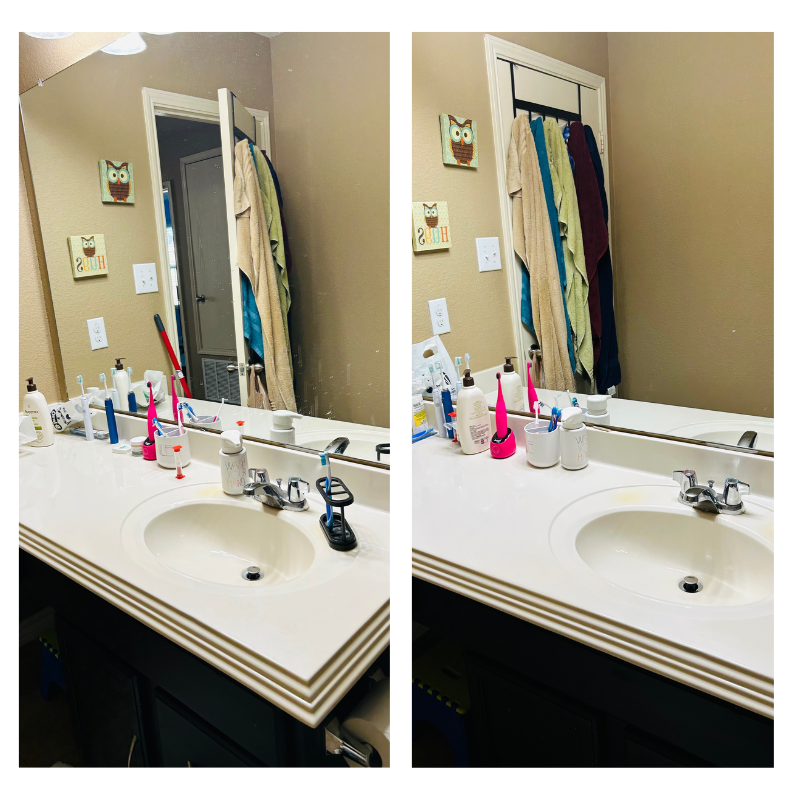 How To Deep Clean A Bathroom Step By Step 5 How to clean Bathroom. Before cleaning and after cleaning picture of mirrors and bathroom sink.