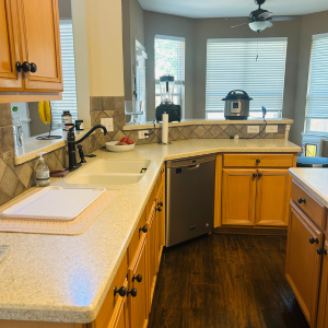How to declutter kitchen counters-frequently used items placed in zones