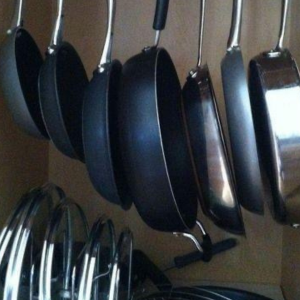 How to Organize pots and pans -hanging them