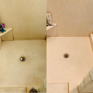 How to Clean a dirty bathtub / shower tub -Before and after pictures