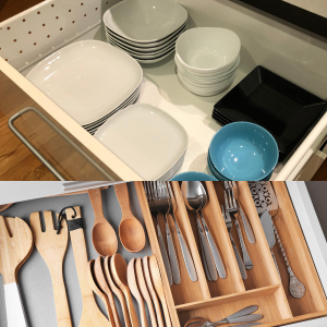 Ways to Organize kitchen Drawers-Drawer dividers used to home kitchen items