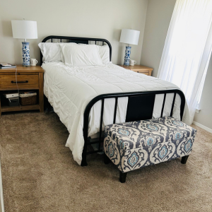 How to clean a messy bedroom -a well made bed